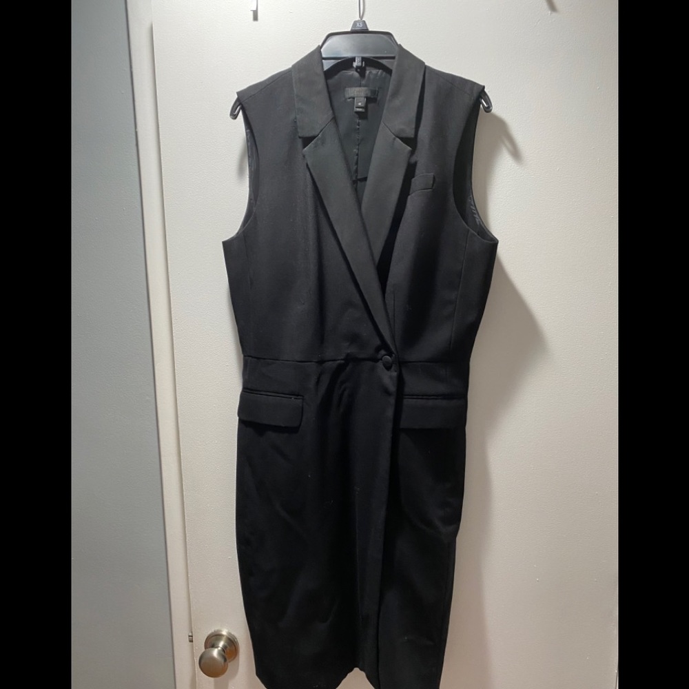 J Crew vest blazer dress size US 10 black